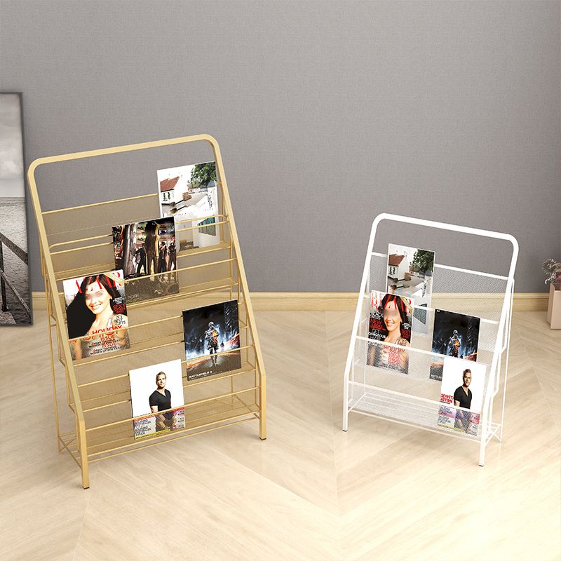 Metal Iron Contemporary Ladder Bookshelf Closed Back Vertical Bookshelf Clearhalo 'Bookcases' 'furn' 'furn_bookcases' 'Furniture' 'furniture_bookcases' 'kitchen' 'kitchen_bookcases' 'Living Room Furniture' 'Office Furniture' 1200x1200_5c2a9c00-bb1c-487a-8d4b-406c2e582ed8