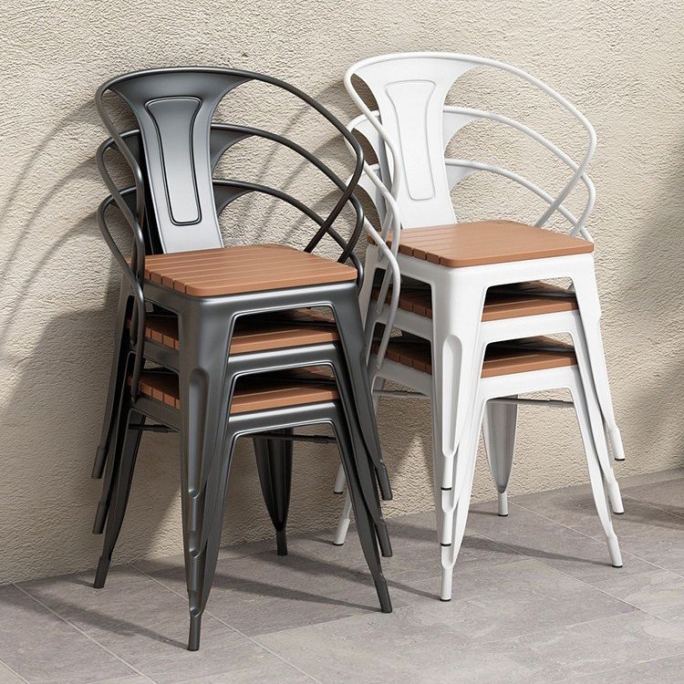 Industrieel 1/3/5 stukken Dinerset rechthoekige houten eettafel voor binnenplaats