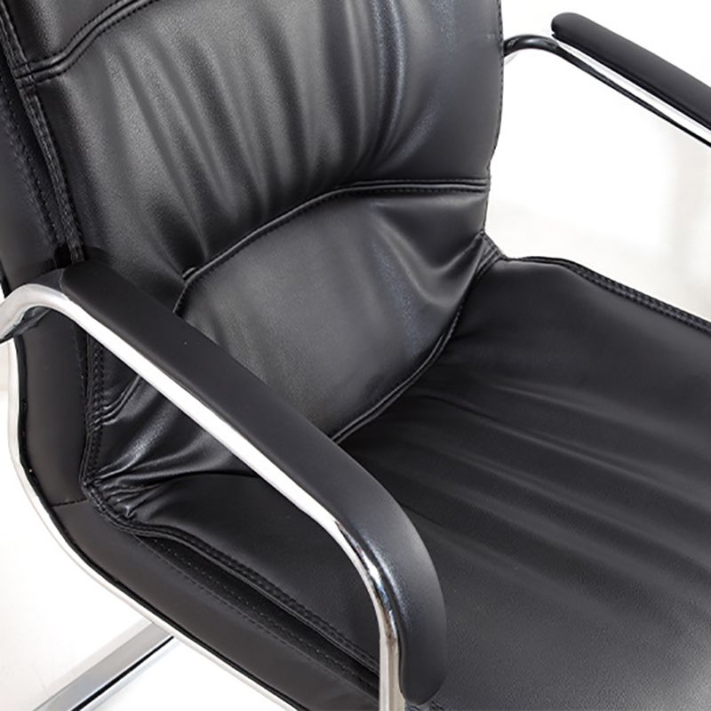 Contemporary Ergonomic Office Chair Mid-Back No Wheels Guest Chair Clearhalo 'furn' 'furn_office_chair' 'Furniture' 'Office Chairs' 'Office Furniture' 'office_chair' 1200x1200_5c2cb8e4-bf6a-4222-b6a5-5005af301efb