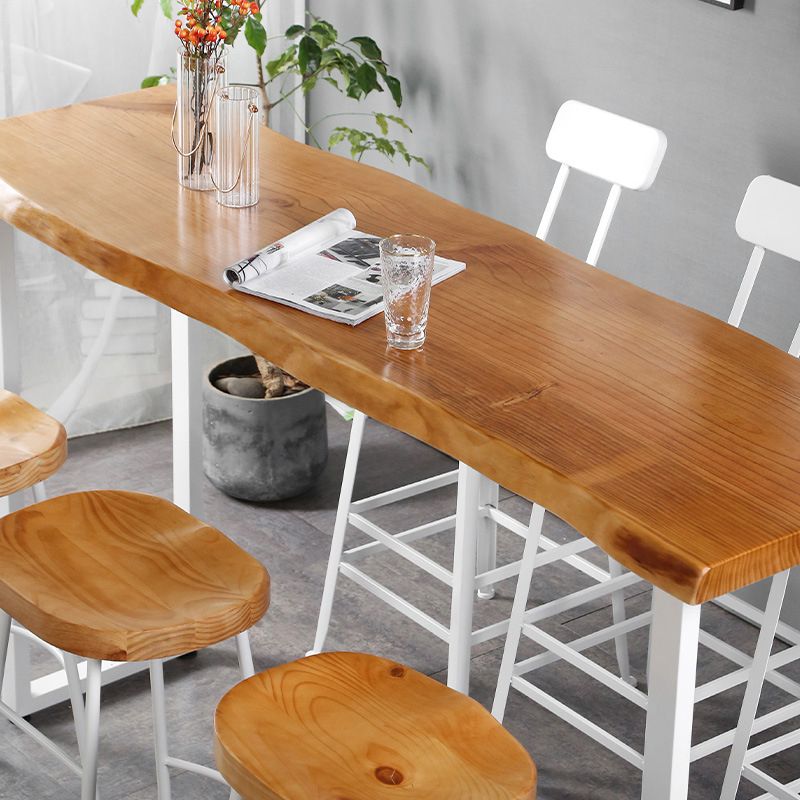 Rectangle Bar Dining Table Contemporary Bar Table with White Sled Base Clearhalo 'Bar Furniture' 'Bar Tables' 'bar_tables' 'furn' 'furn_bar_tables' 'Furniture' 'furniture_bar_tables' 'Kitchen & Dining Furniture' 1200x1200_5c2d9493-52ca-40dd-82fb-c6e8ac4ce14e