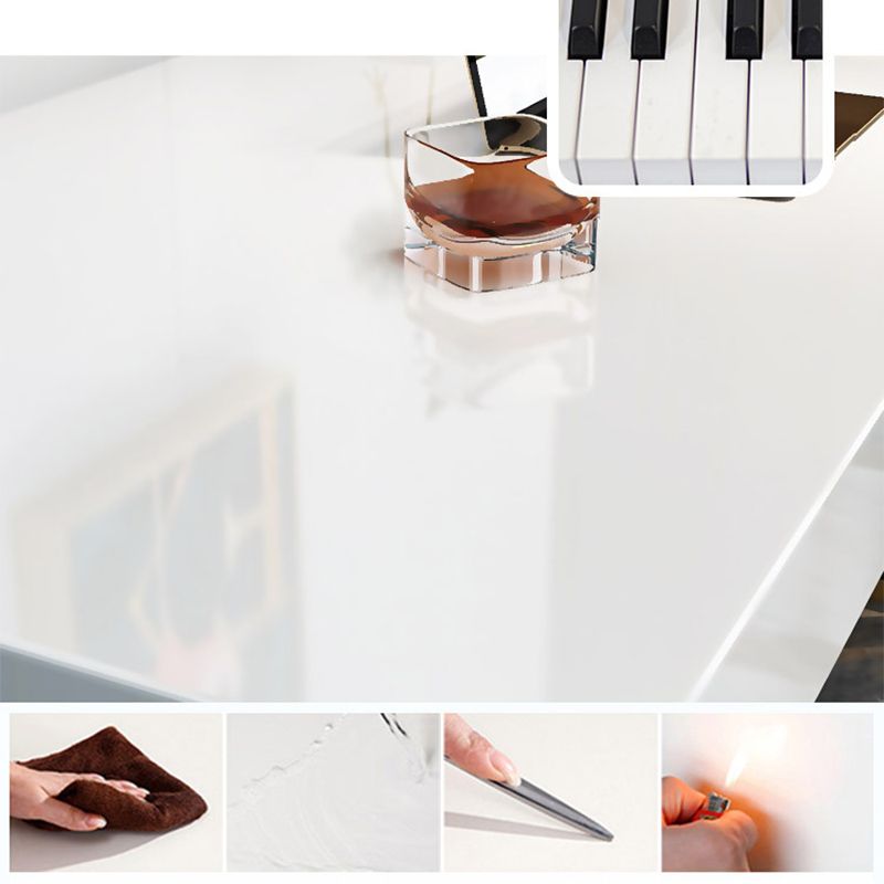 Escritorio de oficina rectángulo de madera Glam 29.53 "escritorio de escritura de alto con 1 cajón