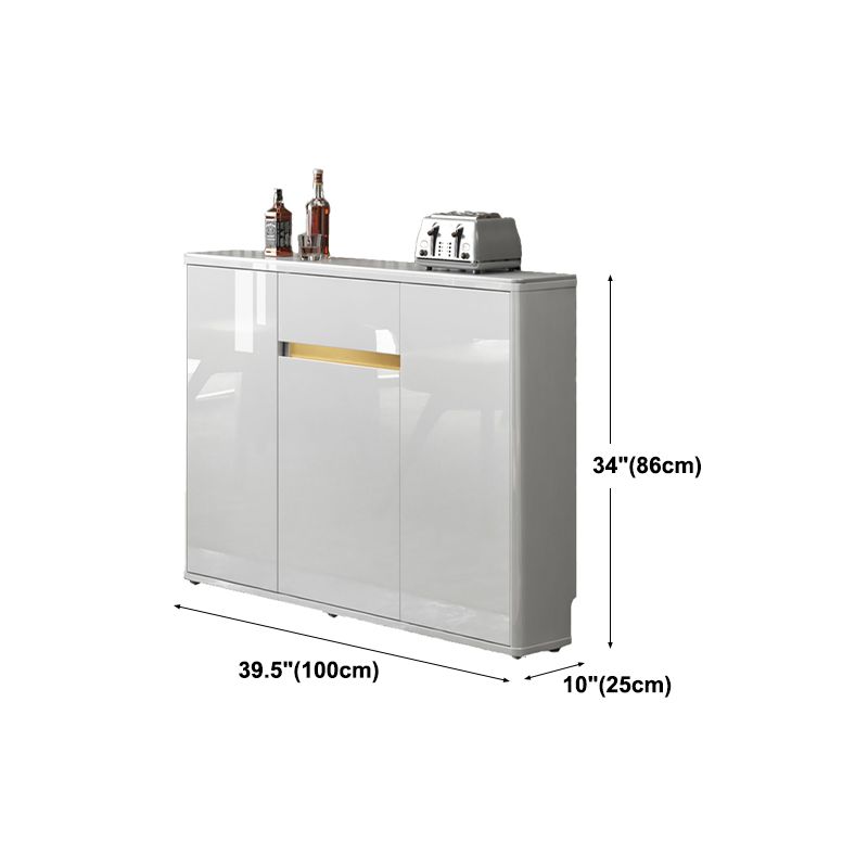 33.86"H Sideboard Modern Style White Dining Server for Kitchen and Dining Room Clearhalo 'buffet_sideboard' 'Buffets & Sideboards' 'furn' 'furn_buffet_sideboard' 'Furniture' 'furniture_buffet_sideboard' 'Kitchen & Dining Furniture' 1200x1200_5c2fcef3-bca2-40c2-aeb7-50fae8faea5e