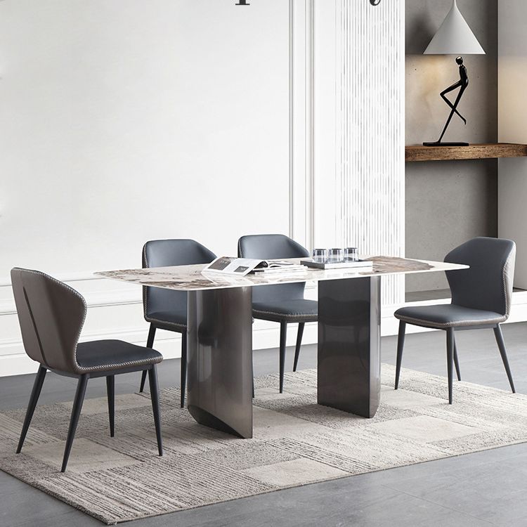 1/4/5/7 Pieces Dining Chairs Set Sintered Stone Rectangle Dining Room Set Clearhalo 'Dining Room Sets' 'Dining Tables & Seating' 'dining_room_set' 'furn' 'furn_dining_room_set' 'Furniture' 'furniture_dining_room_set' 'Kitchen & Dining Furniture' 1200x1200_5c304f87-10e5-4cf7-a607-1f6777c93774