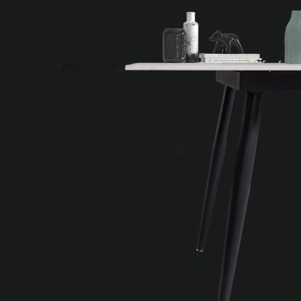 Rectangle Two-Color Dining Table Sintered Stone Table Industrial with 4 Legs Clearhalo ' dining_table' 'Dining Tables & Seating' 'Dining Tables' 'furn' 'furn_dining_table' 'Furniture' 'furniture_dining_table' 'Kitchen & Dining Furniture' 'kitchen&dining_furn' 'kitchen' 'kitchen_dining_table' 1200x1200_5c30ef83-3164-44f1-9dd2-9e68469cf06d