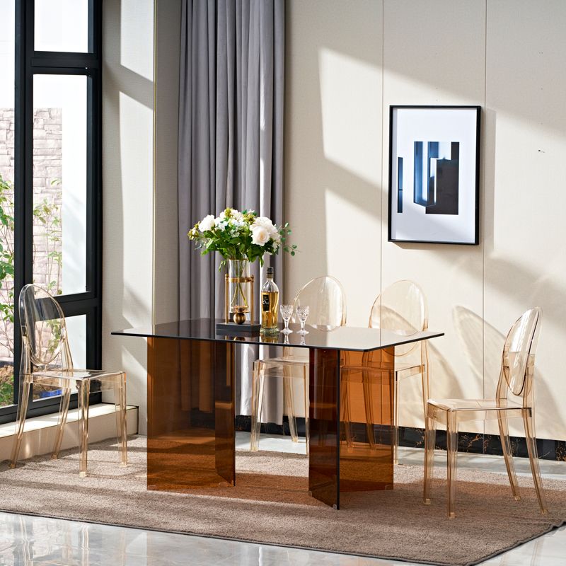 Modern Style Dinner Room Table Glass Dining Table for Home Use Clearhalo ' dining_table' 'Dining Tables & Seating' 'Dining Tables' 'furn' 'furn_dining_table' 'Furniture' 'furniture_dining_table' 'Kitchen & Dining Furniture' 'kitchen&dining_furn' 'kitchen' 'kitchen_dining_table' 1200x1200_5c314c49-5127-4024-8888-eda88984ff17