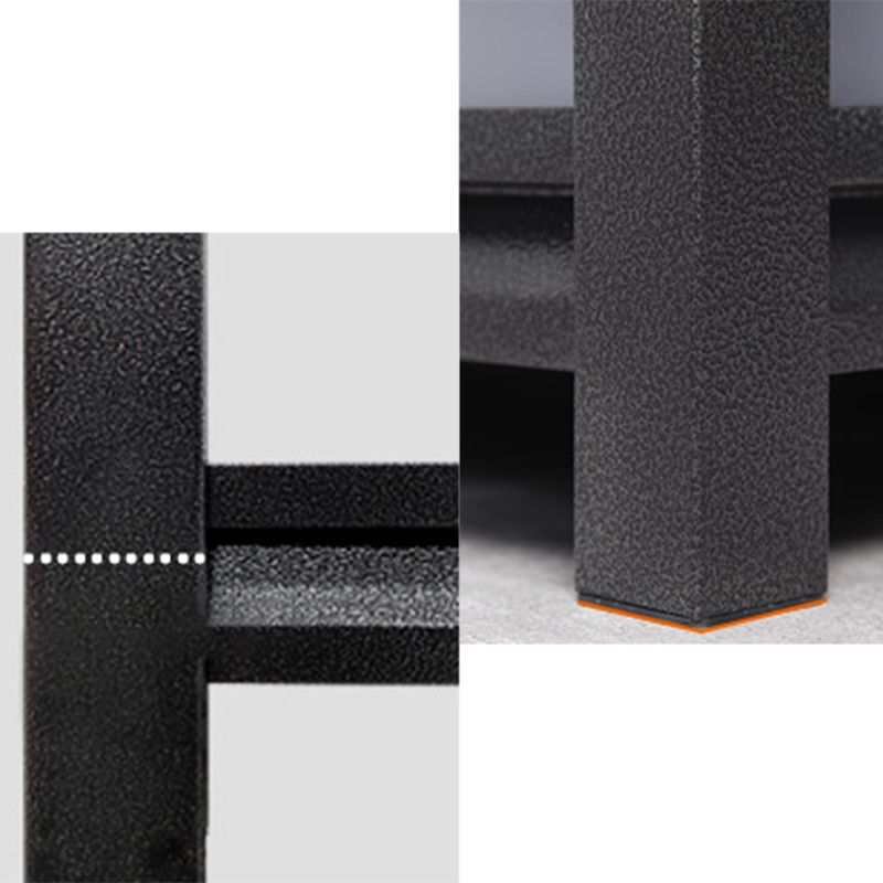 Estantería de almacenamiento de black metal abierto estantería moderna de la oficina en el hogar