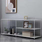 Industrial Metal TV Media Stand Open Shelving TV Stand Console Clearhalo 'furn' 'furn_tv_stands_entertainment_centers' 'Furniture' 'Living Room Furniture' 'TV Stands & Entertainment Centers' 'TV Stands & Media Storage Furniture' 'tv_stands_entertainment_centers' 1200x1200_5c3391ee-405e-4203-b22e-b048541919ef