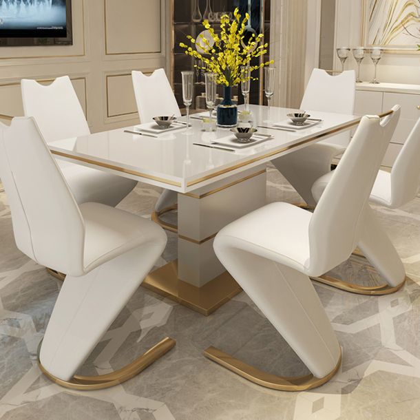 Metal Traditional Luxury Rectangle Dining Table Sintered Stone Table for Dining Room Clearhalo ' dining_table' 'Dining Tables & Seating' 'Dining Tables' 'furn' 'furn_dining_table' 'Furniture' 'furniture_dining_table' 'Kitchen & Dining Furniture' 'kitchen&dining_furn' 'kitchen' 'kitchen_dining_table' 1200x1200_5c3563de-d2cc-4202-96eb-fef11fa4b402