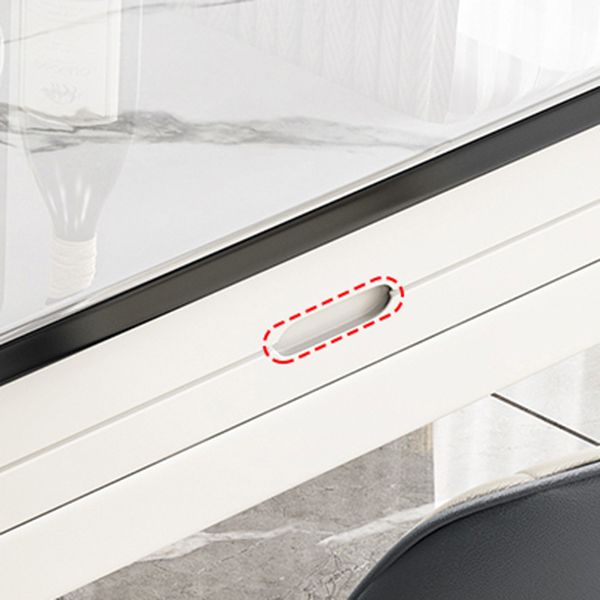 Meubles en pierre de style moderne 7/9 PCS 4 jambes Table avec chaise sans bras