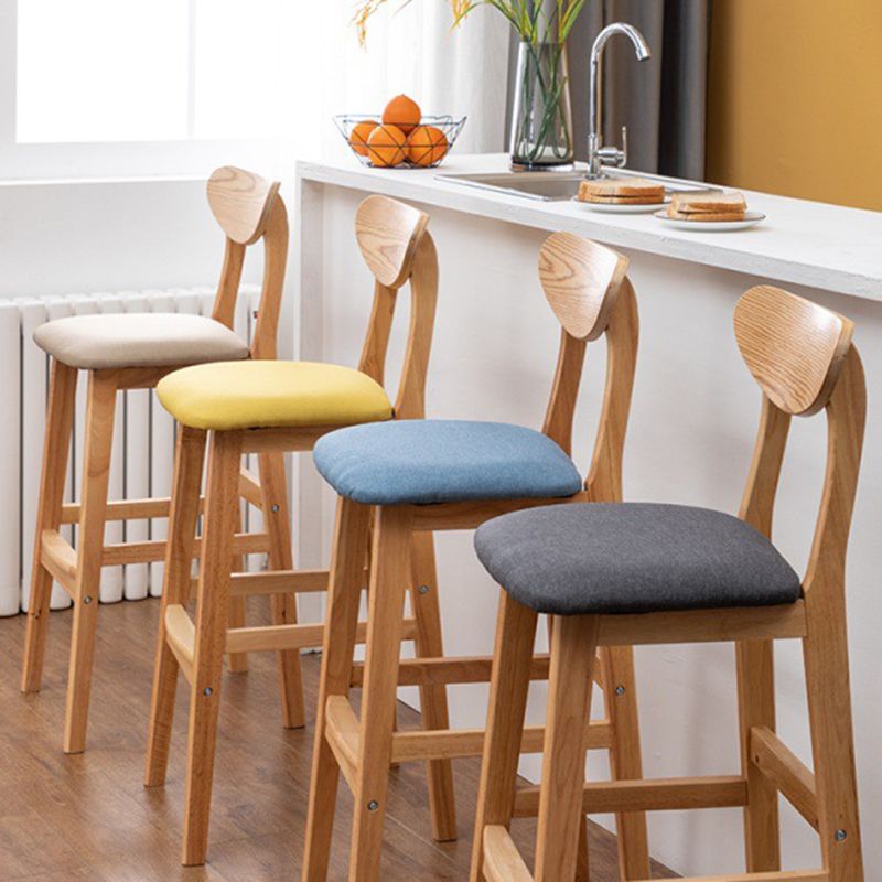 Scandinavian Padded Feet Barstools Restaurant Solid Wood Counter Barstool Clearhalo 'Bar Furniture' 'Bar Stools' 'bar_stools' 'furn' 'furn_bar_stools' 'furniture_bar_stools' 'Kitchen & Dining Furniture' 'kitchen&dining_furn' 'kitchen' 'kitchen_furn' Furniture' 1200x1200_5c38b333-6151-4100-982f-48fe3c580048