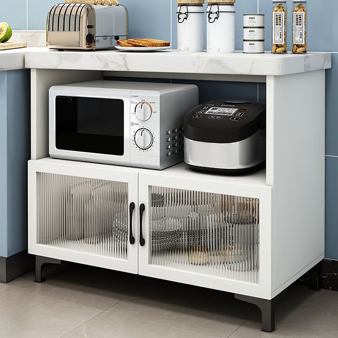 Moderne stijl bijbord witte en grijze houten eetserver met 2 deuren