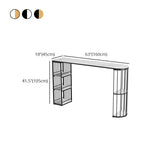 White Glam Style Table in Metal and Wood Milk Tea Shop Bar Table Clearhalo 'Bar Furniture' 'Bar Tables' 'bar_tables' 'furn' 'furn_bar_tables' 'Furniture' 'furniture_bar_tables' 'Kitchen & Dining Furniture' 1200x1200_5c3f0f0e-d991-4da6-899b-8c373ada7496