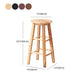 Modern Armless Backrest Counter Stool Wood Kitchen Bar Stool with Wooden Seat and Pedal Clearhalo 'Bar Furniture' 'Bar Stools' 'bar_stools' 'furn' 'furn_bar_stools' 'furniture_bar_stools' 'Kitchen & Dining Furniture' 'kitchen&dining_furn' 'kitchen' 'kitchen_furn' Furniture' 1200x1200_5c401e1b-8157-4385-a8c1-fc780c5af2a8