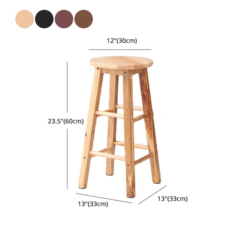 Modern Armless Backrest Counter Stool Wood Kitchen Bar Stool with Wooden Seat and Pedal Clearhalo 'Bar Furniture' 'Bar Stools' 'bar_stools' 'furn' 'furn_bar_stools' 'furniture_bar_stools' 'Kitchen & Dining Furniture' 'kitchen&dining_furn' 'kitchen' 'kitchen_furn' Furniture' 1200x1200_5c401e1b-8157-4385-a8c1-fc780c5af2a8