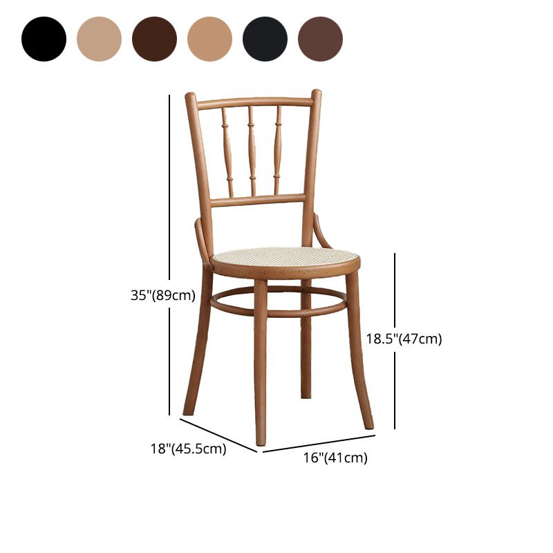Traditional Style Side Chair Solid Wood Slat Back Dining Room Chair Clearhalo 'Dining Chairs' 'Dining Tables & Seating' 'dining_chair' 'furn' 'furn_dining_chair' 'Furniture' 'Kitchen & Dining Furniture' 1200x1200_5c40f43f-7cce-41ef-9c12-922fbbc0fbb2