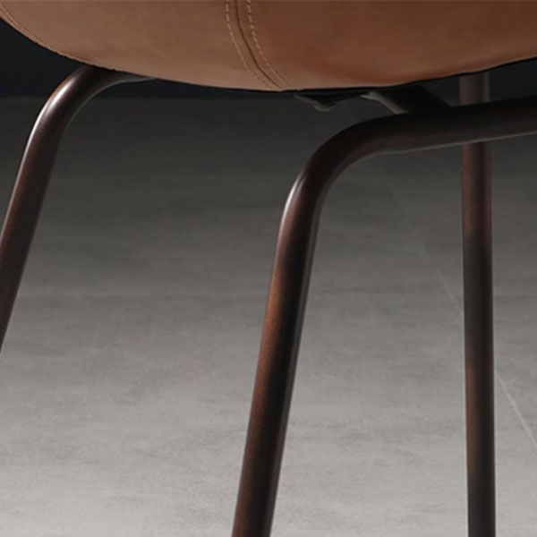 Contemporary Style Leather Dining Chairs Solid Back Armless Dining Chairs Clearhalo ' kitchen&dining_furn' 'Dining Chairs' 'Dining Tables & Seating' 'dining_chair' 'furn' 'furn_dining_chair' 'Furniture' 'furniture_dining_chair' 'Kitchen & Dining Furniture' 'kitchen' 1200x1200_5c41521a-25e4-4b76-aee3-9ef63f6b3aa1