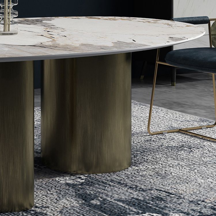 Traditional Luxury Oval Dining Table Sintered Stone Dining Table with 3 Legs Clearhalo ' dining_table' 'Dining Tables & Seating' 'Dining Tables' 'furn' 'furn_dining_table' 'Furniture' 'furniture_dining_table' 'Kitchen & Dining Furniture' 'kitchen&dining_furn' 'kitchen' 'kitchen_dining_table' 1200x1200_5c43a9d3-3ec3-4ff6-a018-907f11cc6a28