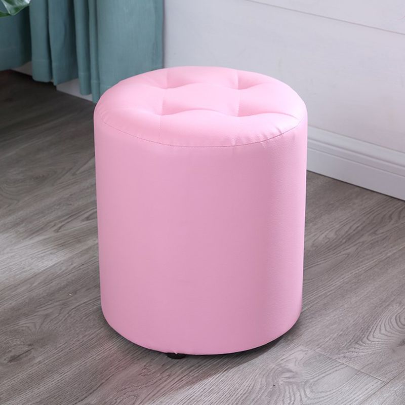 Modern Cylinder Shape Boucle Pouf Plain PU Leather Tufted Ottoman Footrest Clearhalo 'furn' 'furn_ottomans_poufs' 'Furniture' 'Living Room Furniture' 'Ottomans & Poufs' 'ottomans_poufs' 1200x1200_5c4415e2-fa76-4660-b7a7-29a1ad86993c