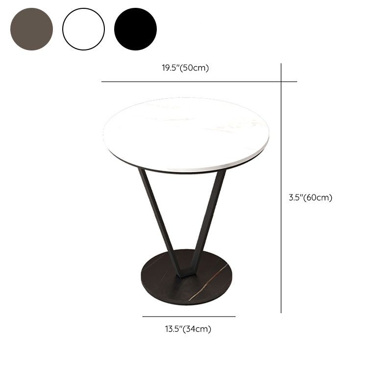 23.6" Tall Cross Legs Side Table Modernistic Metal Side End Snack Table Clearhalo 'Coffee & Accent Tables' 'End & Side Tables' 'end_side_tables' 'furn' 'furn_end_side_tables' 'Furniture' 'Living Room Furniture' 1200x1200_5c441694-57b5-403d-8668-d0411bff6da9
