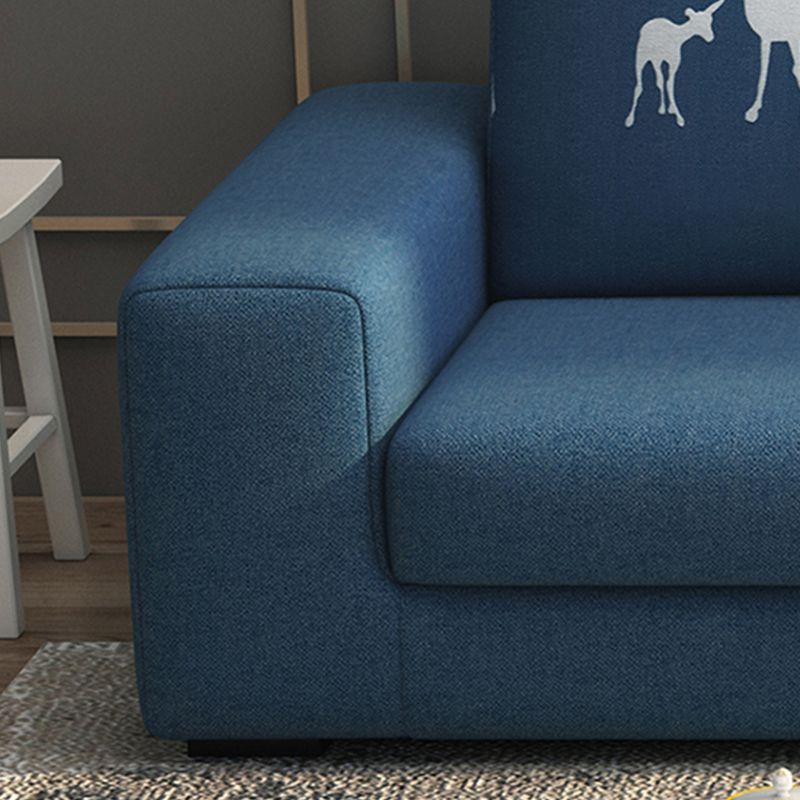 Square Arm Sectionals 27.56"High Removable Cushions Sofa with Ottomans Clearhalo 'furn' 'furn_sectionals' 'Furniture' 'furniture_sectionals' 'kitchen' 'kitchen_sectionals' 'Living Room Furniture' 'Sectionals' 1200x1200_5c4482ae-3b97-4942-a669-2db14193c093