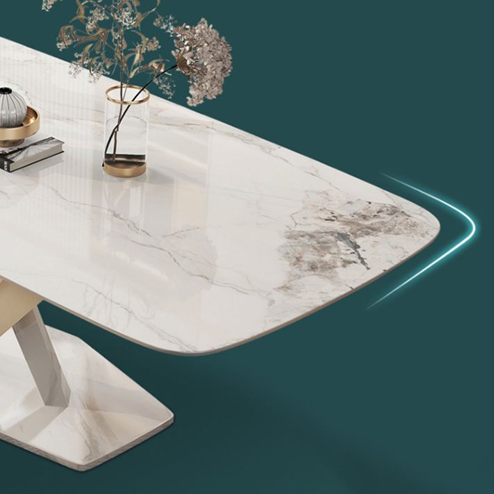 Glam Style Sintered Stone Dining Set 1/4/5/7/9 Pieces Dining Set Clearhalo 'Dining Room Sets' 'Dining Tables & Seating' 'dining_room_set' 'furn' 'furn_dining_room_set' 'Furniture' 'furniture_dining_room_set' 'Kitchen & Dining Furniture' 1200x1200_5c454372-9c90-4cd7-ad39-d7e9e9953d9a