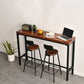 Industrial Rectangle Bar Counter Table Wooden Dining Table with Metal Legs Clearhalo 'Bar Furniture' 'Bar Tables' 'bar_tables' 'furn' 'furn_bar_tables' 'Furniture' 'furniture_bar_tables' 'Kitchen & Dining Furniture' 1200x1200_5c46d127-4275-4839-947f-8bc36a18ed12