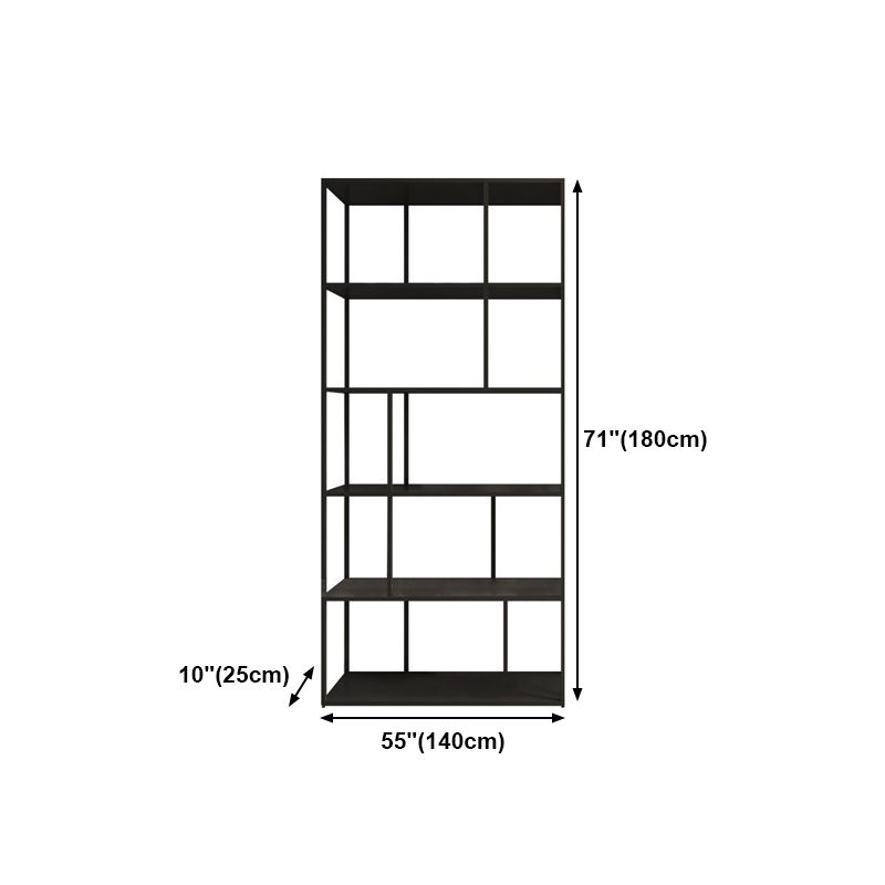 4-Shelf Black Etagere Bookshelf Contemporary Open Iron Frame and Shelf Clearhalo 'Bookcases' 'furn' 'furn_bookcases' 'Furniture' 'furniture_bookcases' 'kitchen' 'kitchen_bookcases' 'Living Room Furniture' 'Office Furniture' 1200x1200_5c488cf2-72d6-42f1-b04e-9ddf4069cae2