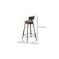 Industrial Low Back Counter & Bar Stool in Black and Brown for Restaurant Clearhalo 'Bar Furniture' 'Bar Stools' 'bar_stools' 'furn' 'furn_bar_stools' 'Furniture' 'Kitchen & Dining Furniture' 1200x1200_5c4aad25-fe70-486f-8c2f-555f849869bf