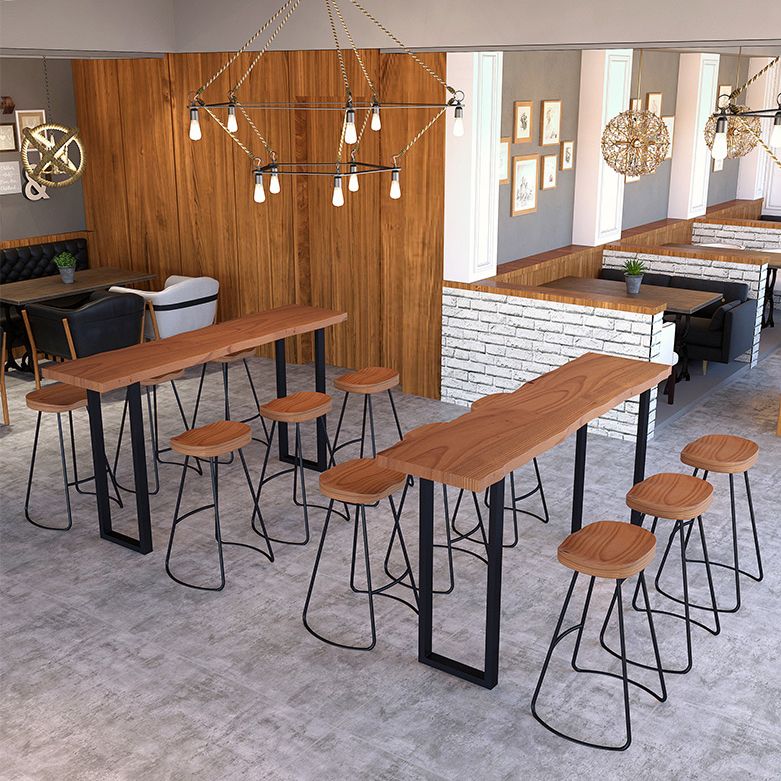 Rectangle Bar Dining Table Contemporary Bar Table with Sled Base Clearhalo 'Bar Furniture' 'Bar Tables' 'bar_tables' 'furn' 'furn_bar_tables' 'Furniture' 'furniture_bar_tables' 'Kitchen & Dining Furniture' 1200x1200_5c4d709c-b89e-406a-8144-0a3fd5632972