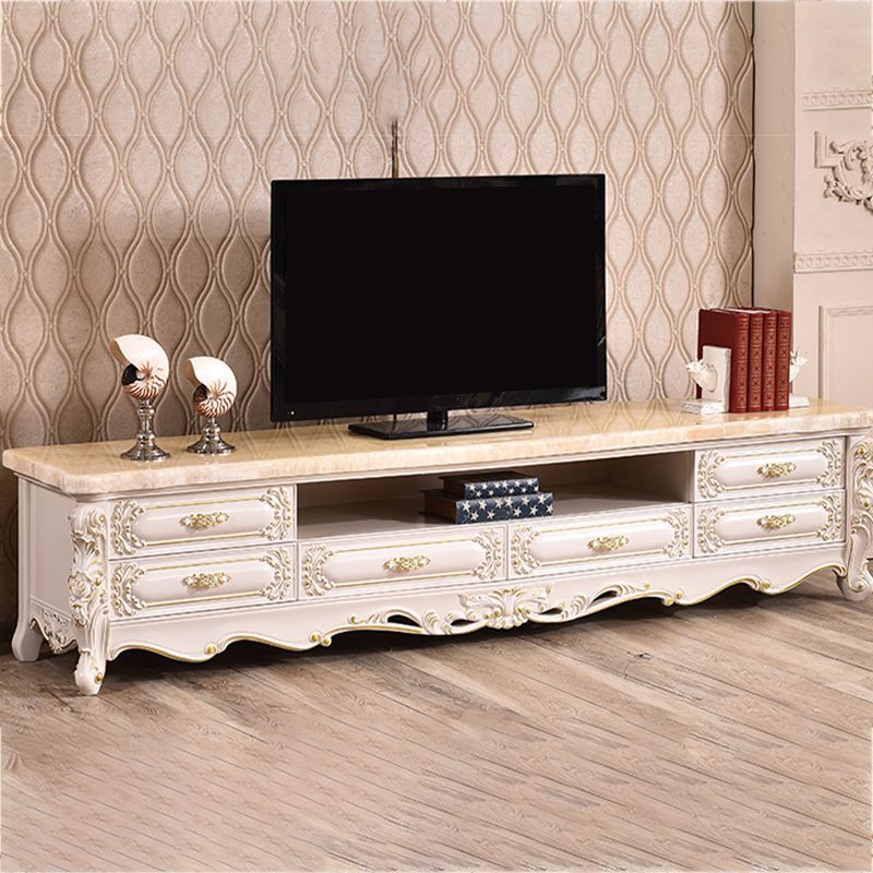 Open Storage Stand Console Glam TV Media Console with Drawers Clearhalo 'furn' 'furn_tv_stands_entertainment_centers' 'Furniture' 'Living Room Furniture' 'TV Stands & Entertainment Centers' 'TV Stands & Media Storage Furniture' 'tv_stands_entertainment_centers' 1200x1200_5c4d8472-d467-43d0-9fd2-05d95c5f0cfc