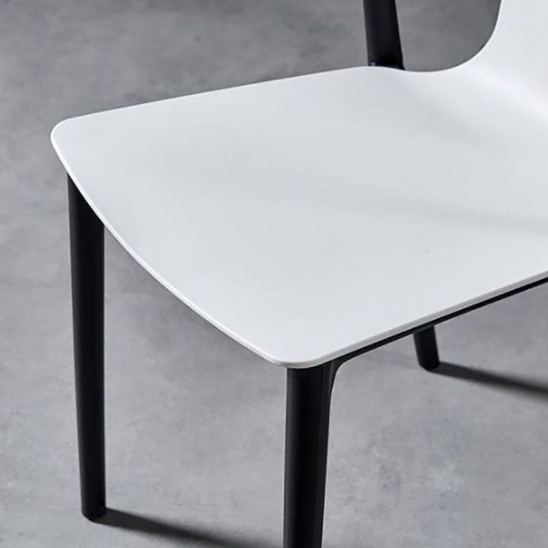 Contemporary Chairs Dining Slat Back Armless Chairs with Plastic Legs Clearhalo 'Dining Chairs' 'Dining Tables & Seating' 'dining_chair' 'Furniture' 'furniture_dining_chair' 'Kitchen & Dining Furniture' 1200x1200_5c4f3c6c-c429-4d0d-bd34-7ac56b3a3e49