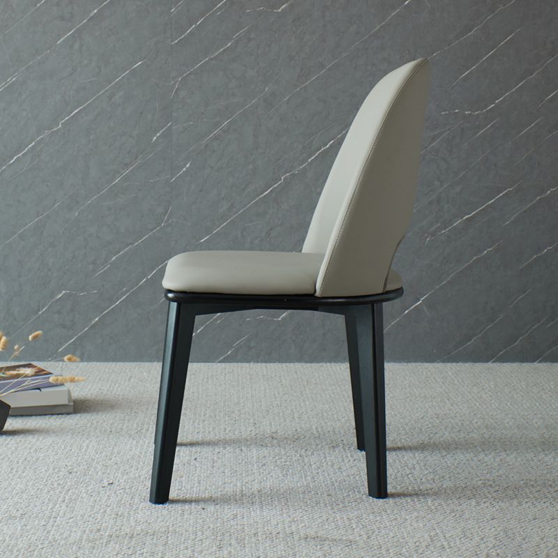 工業用ホーム屋内椅子ソリッドウッドレッグダイニングアームレスチェア