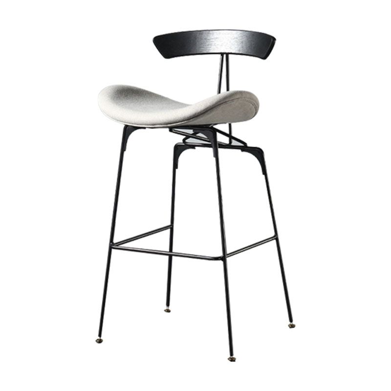 Industrial Footrest Low Back Barstool Matte Finish Leather Milk Tea Shop Stool Clearhalo 'Bar Furniture' 'Bar Stools' 'bar_stools' 'furn' 'furn_bar_stools' 'Furniture' 'furniture_bar_stools' 'Kitchen & Dining Furniture' 1200x1200_5c4f8b50-51fc-4cdc-8202-3612bef5ca96