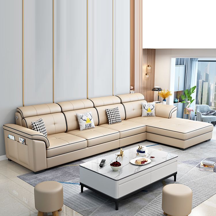 133.0 7 "l Hedendaags genaaide kussen achterste bank en chaise met opslag