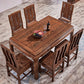 Traditional Style Solid Wood Dining Set with Fixed Rectangle Shape Table and 4 Legs Base Clearhalo 'Dining Room Sets' 'Dining Tables & Seating' 'dining_room_set' 'furn' 'furn_dining_room_set' 'Furniture' 'furniture_dining_room_set' 'Kitchen & Dining Furniture' 'kitchen&dining_furn' 'kitchen' 1200x1200_5c5039bb-0640-4085-b325-9fba59612c50