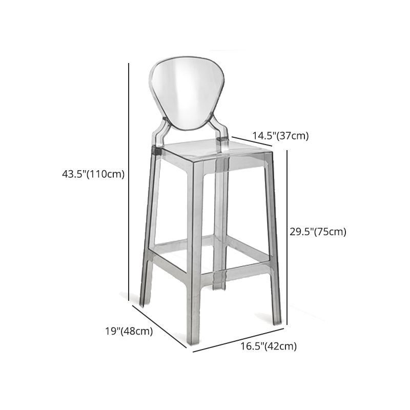 Scandinavian Design Plastic Counter Barstools Full Back Stools for Home Clearhalo 'Bar Furniture' 'Bar Stools' 'bar_stools' 'furn' 'furn_bar_stools' 'Furniture' 'furniture_bar_stools' 'Kitchen & Dining Furniture' 1200x1200_5c5089f4-313a-4725-9c47-b04944061c42