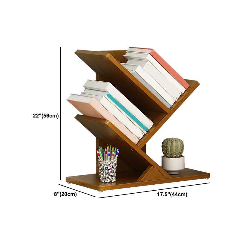 Modern Bamboo Bookshelf Geometric Closed Back Vertical Bookcase Clearhalo 'Bookcases' 'furn' 'furn_bookcases' 'Furniture' 'Office Furniture' 1200x1200_5c50b7cc-4df5-4aff-a6c9-4ccf7ca9fa50