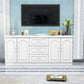 Console de télévision de stockage fermé de style moderne avec 3 tiroirs