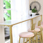 Rectangular Bar Height Table Gold Legs and Metal Base Bar Table for Patio Use Clearhalo 'Bar Furniture' 'Bar Tables' 'bar_tables' 'furn' 'furn_bar_tables' 'Furniture' 'Kitchen & Dining Furniture' 1200x1200_5c54505b-d36d-4567-96f5-55ecd0984ede