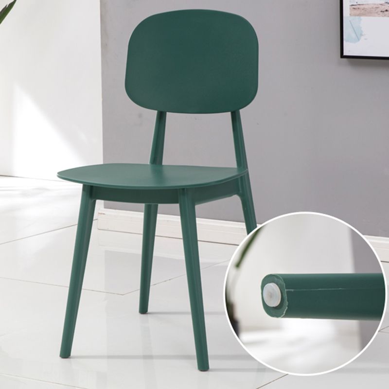 Matte Finish Plastic Dining Side Chair Stackable Open Back Dining Chair Clearhalo ' kitchen&dining_furn' 'Dining Chairs' 'Dining Tables & Seating' 'dining_chair' 'furn' 'furn_dining_chair' 'Furniture' 'furniture_dining_chair' 'Kitchen & Dining Furniture' 'kitchen' 1200x1200_5c56f3e5-c7d7-4b1d-9e02-cd82ae15dff2