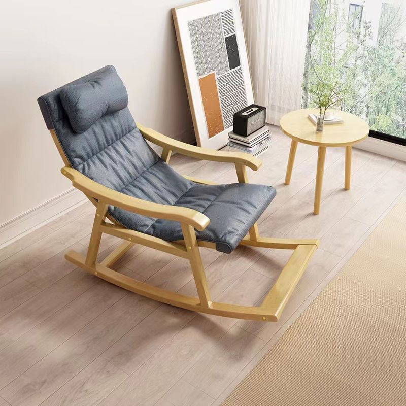 Contemporary Rocking Chair Solid Wood Rocker Chair with Padded Seat Clearhalo 'Chairs & Seating' 'furn' 'furn_rocking_chairs' 'Furniture' 'Living Room Furniture' 'Rocking Chairs' 'rocking_chairs' 1200x1200_5c57d26b-e497-44b5-b52f-84bdbe8098d1