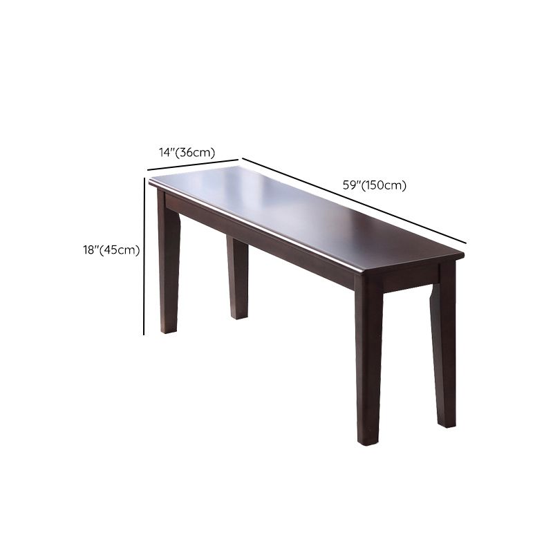 Traditionnelle 1/2/5/6 Pièces meubles en bois massif Rectangle Table à manger en marron