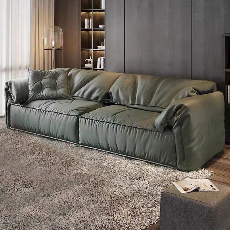 Modern Faux Leather Living Room Pillow Top Arm Sewn Pillow Back Seating Clearhalo 'furn' 'furn_sofas' 'Furniture' 'Living Room Furniture' 'Sofa' 'sofas' 1200x1200_5c5903ae-1c4c-4cc3-89b0-d90de0b5884e