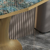 ホール用のステンレススチールブラケット付きグラムストーンソファコンソールテーブル