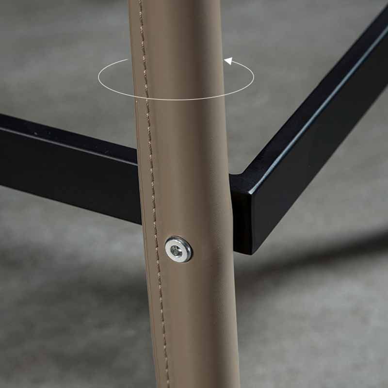 1 Pc Metal Leather Counter Stools Industrial Low Back Bar Stools with Rectangle Seat Clearhalo 'Bar Furniture' 'Bar Stools' 'bar_stools' 'furn' 'furn_bar_stools' 'furniture_bar_stools' 'Kitchen & Dining Furniture' 'kitchen&dining_furn' 'kitchen' 'kitchen_furn' Furniture' 1200x1200_5c5b178c-cd07-41dc-b49c-08b1ac5577a5