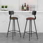 Modern Backrest Counter Stool Iron Bar Stool with Leather Cushion and Pedal for Cafe Clearhalo 'Bar Furniture' 'Bar Stools' 'bar_stools' 'furn' 'furn_bar_stools' 'Furniture' 'Kitchen & Dining Furniture' 1200x1200_5c5ffa9a-aaf9-4637-b3ee-05330f87d480
