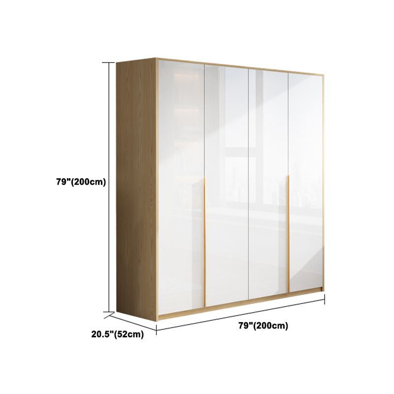 Contemporary Storage Cabinet Engineered Wood Wardrobe Armoire Clearhalo 'Armoires & Wardrobes' 'armoires_wardrobes' 'Bedroom Furniture' 'furn' 'furn_armoires_wardrobes' 'Furniture' 1200x1200_5c605786-e249-4d3b-b771-23da81650831