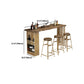 Industrial Rectangular Bar Table Solid Wood Bistro Table with Double Pedestal Clearhalo 'Bar Furniture' 'Bar Tables' 'bar_tables' 'furn' 'furn_bar_tables' 'Furniture' 'Kitchen & Dining Furniture' 1200x1200_5c61b1eb-0d92-4dc4-8615-373fe30874ea