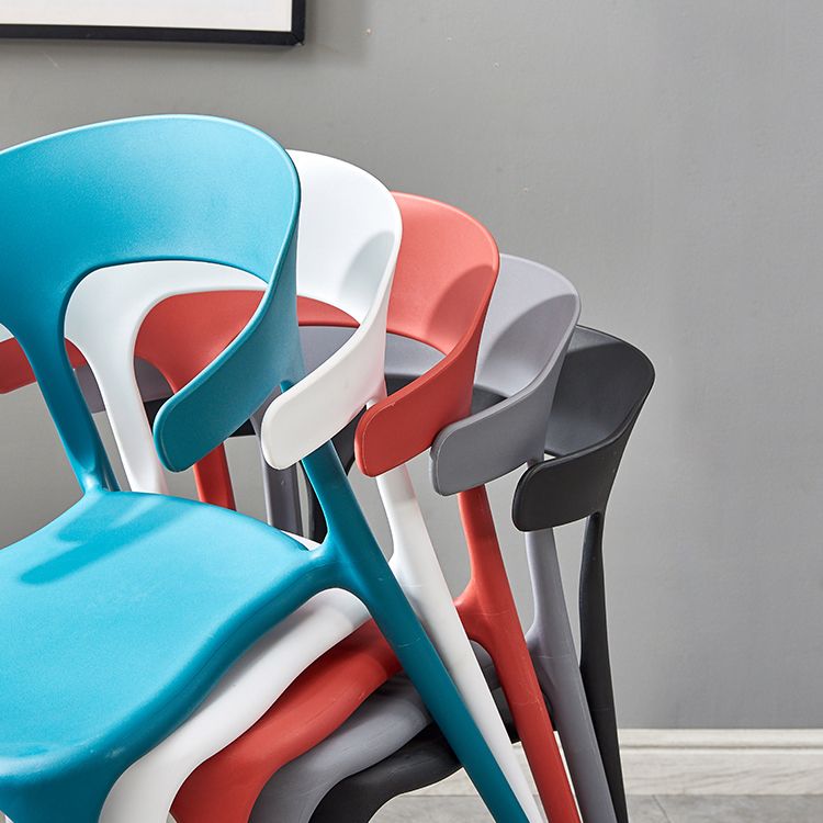 Nordic Style Arm Chair Plastic Stackable Chair for Dining Room Clearhalo 'Dining Chairs' 'Dining Tables & Seating' 'dining_chair' 'furn' 'furn_dining_chair' 'Furniture' 'furniture_dining_chair' 'Kitchen & Dining Furniture' 1200x1200_5c63e835-d32f-4280-8668-0777436af8e7