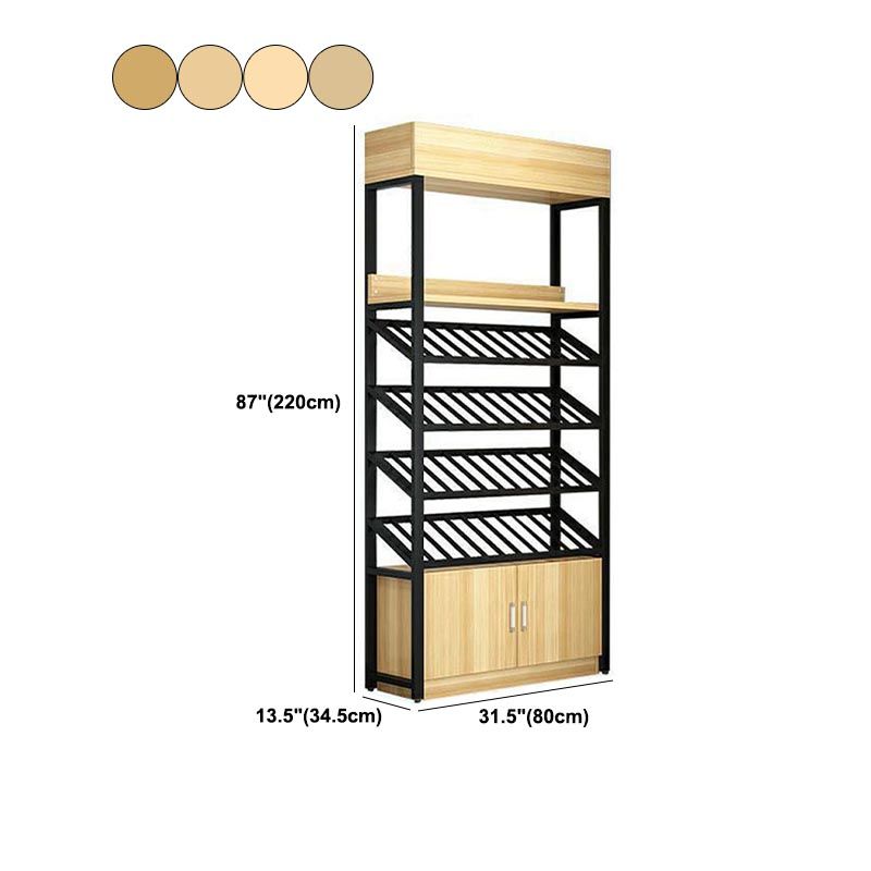 Industrial Floor Wine Rack Manufactured Wood Wine Jail with Shelf Clearhalo 'furn' 'furn_wine_racks' 'Furniture' 'Kitchen & Dining Furniture' 'Wine Racks' 'wine_racks' 1200x1200_5c64a76c-37fc-455c-8689-3579d31fa4cf